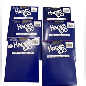 Hanes Too Nylons Hosiery Plus Collection Control Top Sandal Foot 1Q 6 NEW